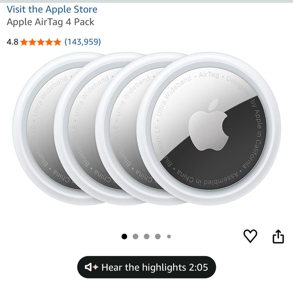 Apple AirTag 4-Pack & AirTag Cases